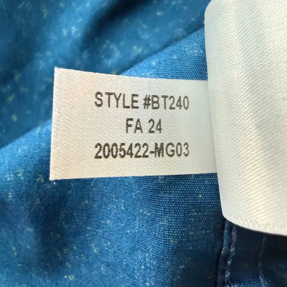 J‎ Crew Flex Washed Shirt Mens XXL Teal Blue Floral Slim Fit Button Down BT240